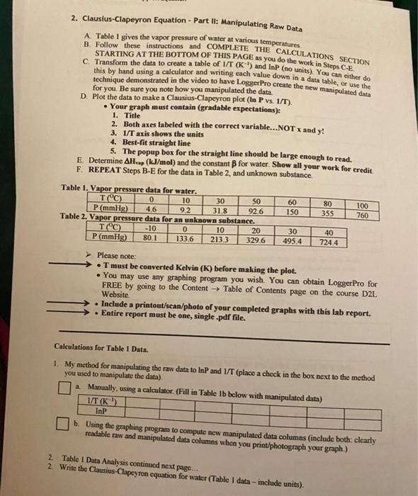 Solved B. Follow these instructions and COMPLETE THE | Chegg.com