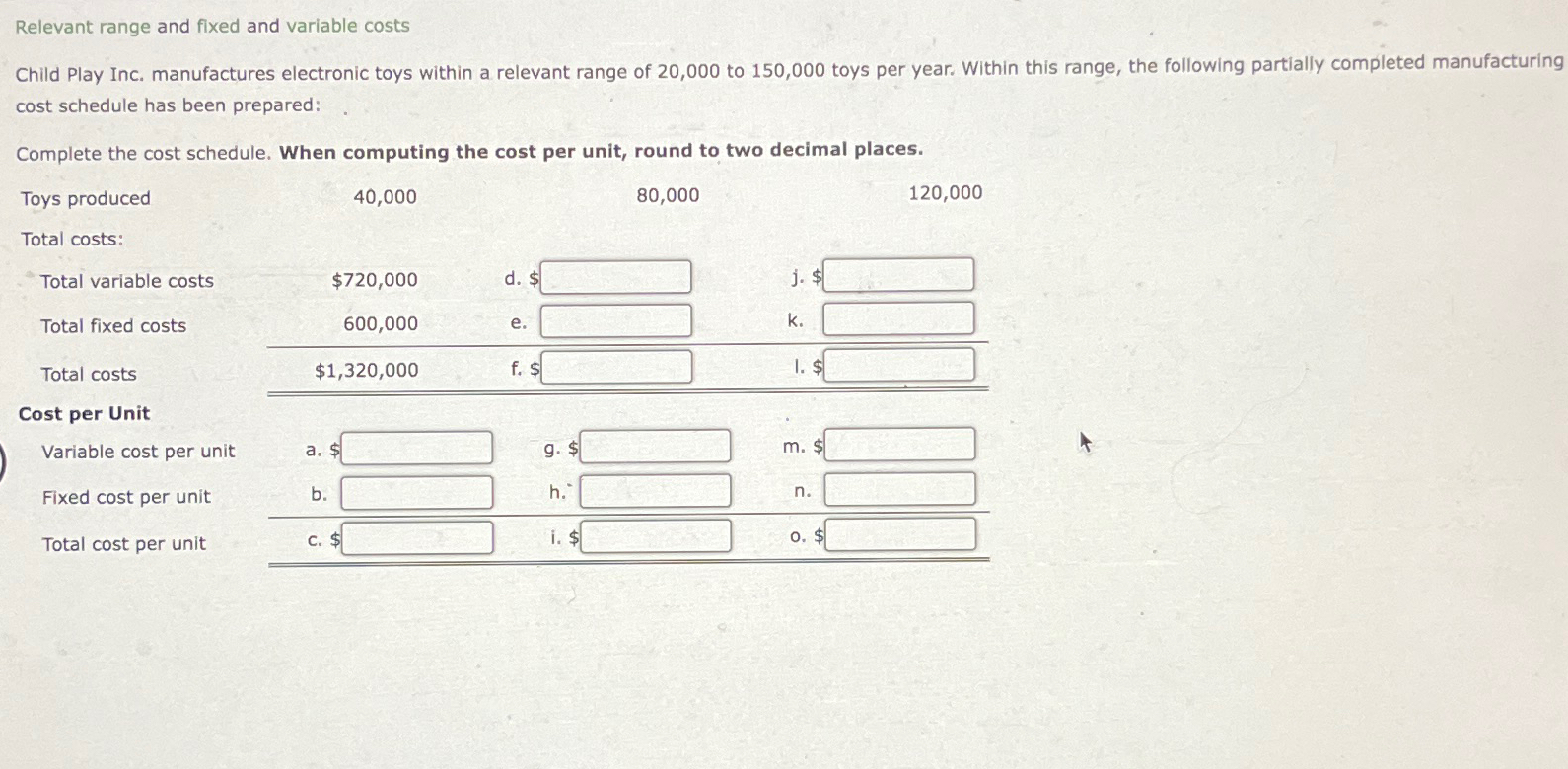 solved-relevant-range-and-fixed-and-variable-costschild-play-chegg