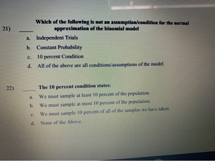 Solved 21) Which of the following is not an