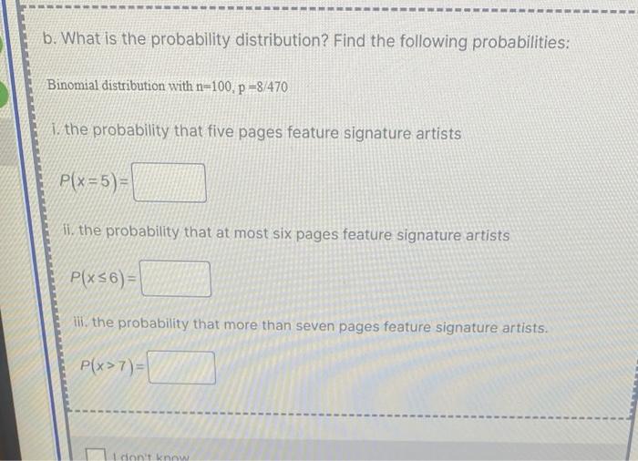 Solved B. What Is The Probability Distribution? Find The | Chegg.com