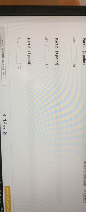 Solved See page 542 14 Question (3 points) For the following | Chegg.com