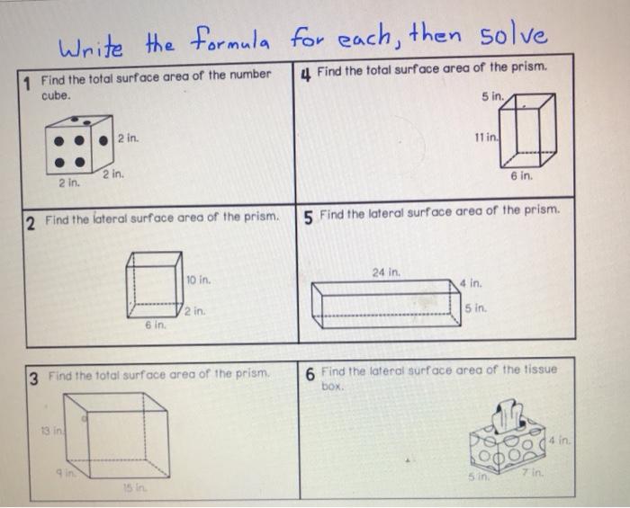 Solved Practice finding surface area in the examples below. | Chegg.com