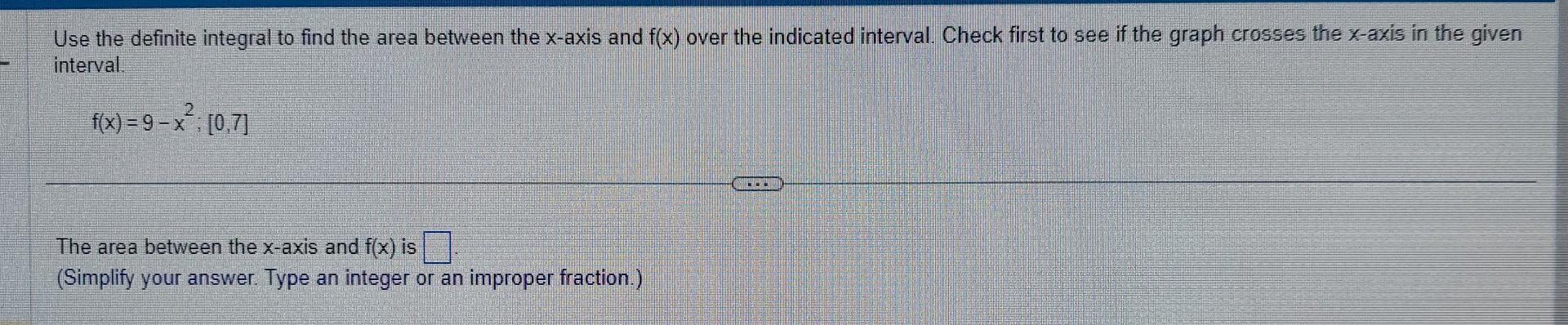 Solved Use the definite integral to find the area between | Chegg.com