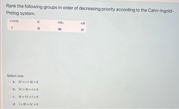 Solved Rank the following groups in order of decreasing | Chegg.com