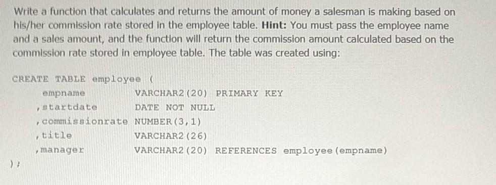 Solved Write a function that calculates and returns the | Chegg.com