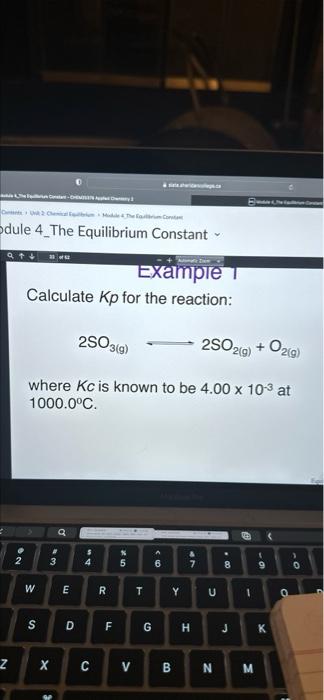 Solved Module 4 The Equilibrium Constant CHEM20379 Applied Chegg Com   Image