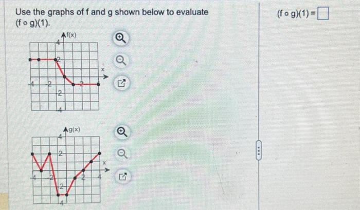Solved Use the graphs of f and g shown below to evaluate | Chegg.com