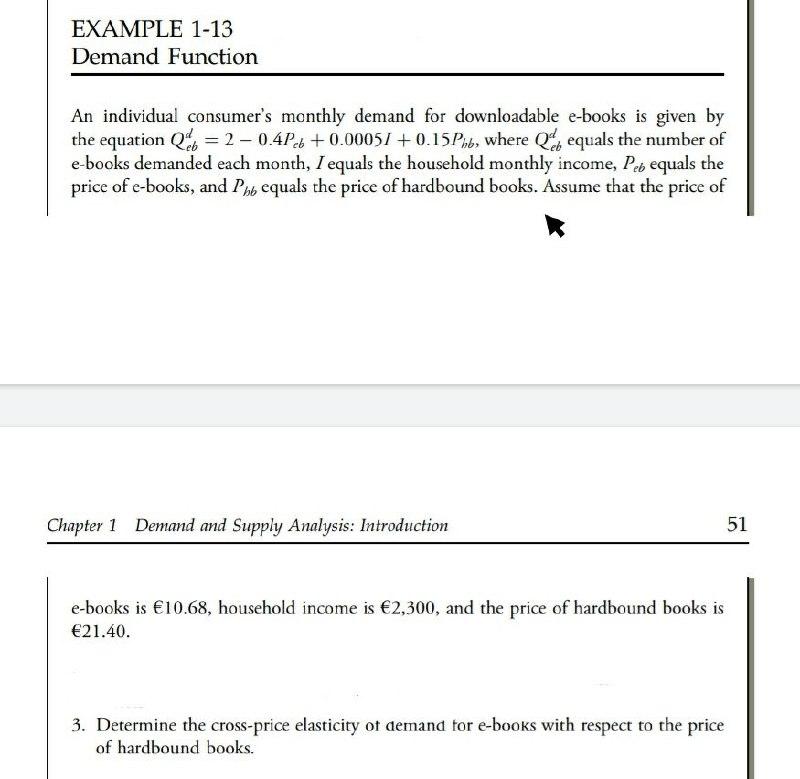 Solved EXAMPLE 1-13 Demand Function An individual consumer's | Chegg.com