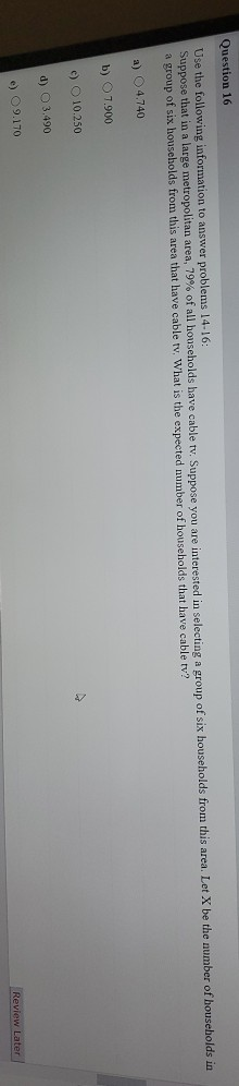 Solved Question 14 Use the following information to answer | Chegg.com