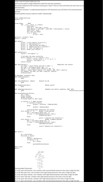 Solved KEEP THE PYTHON CODE AS IT IS and try the python | Chegg.com