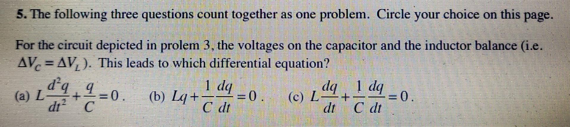 Solved 5. The following three questions count together as | Chegg.com