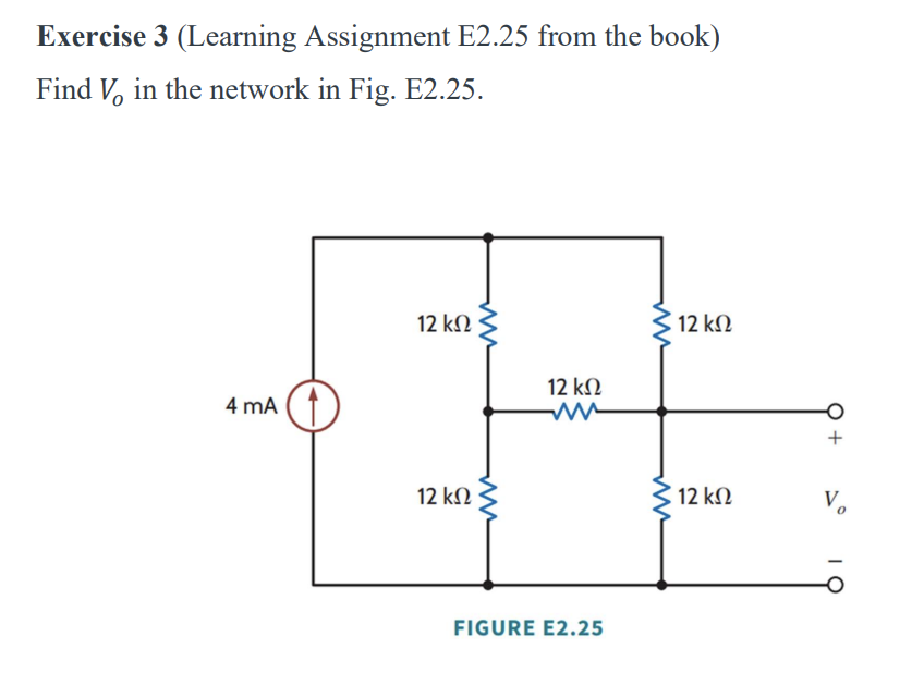 Solved Exercise 3 (Learning Assignment E2.25 from the | Chegg.com