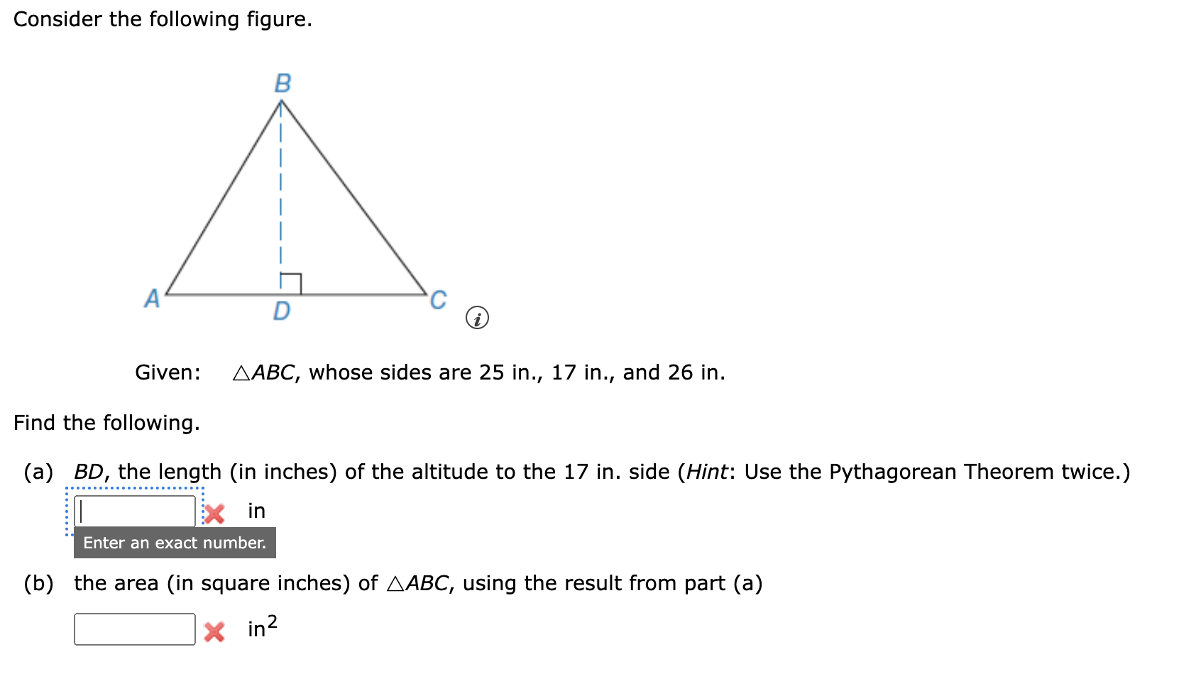 Solved Consider the following figure.Triangle A B C contains | Chegg.com
