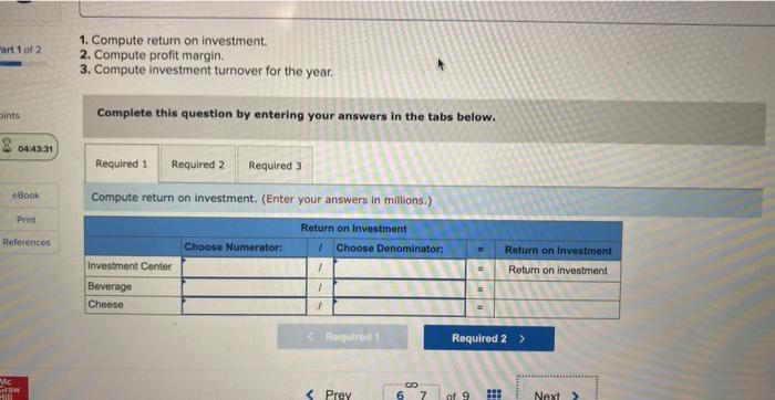 Solved Check my work 6 Part 1 of 2 Required information [The | Chegg.com