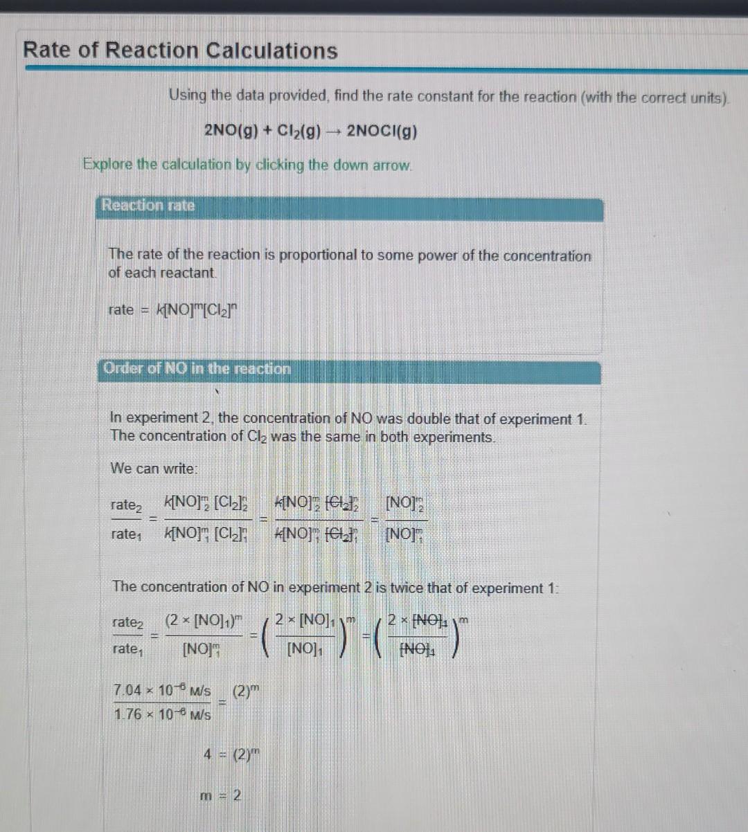 Solved Using the data provided, find the rate constant for | Chegg.com