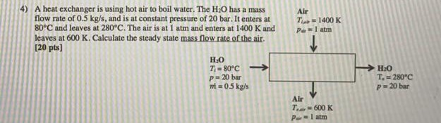 Solved Air P-1 Am 4) A Heat Exchanger Is Using Hot Air To | Chegg.com