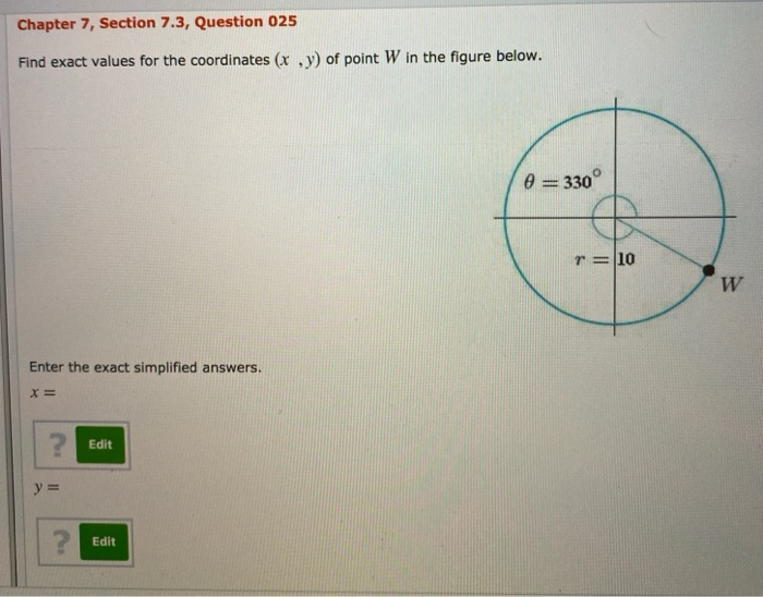 Solved Chapter 7, Section 7.3, Question 025 Find exact | Chegg.com