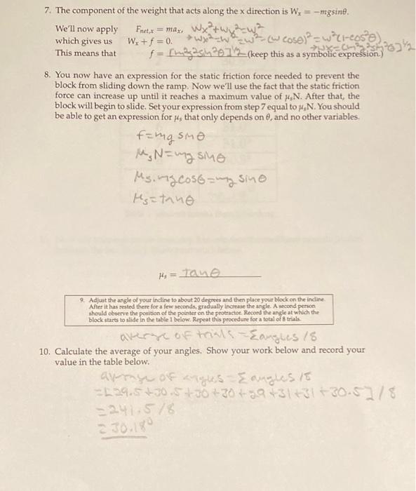 Solved Purpose: To measure the coefficient of static and | Chegg.com