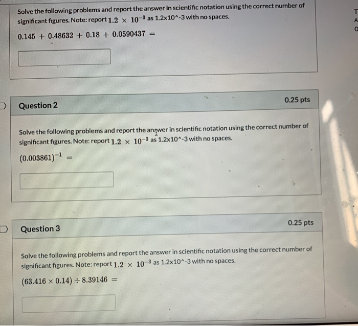 Solved T A Solve the following problems and report the | Chegg.com
