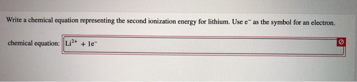 Solved Write A Chemical Equation Representing The Second