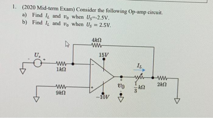 Solved Consider The Following Op-amp Circuit. A) Find 𝐼𝐿 | Chegg.com