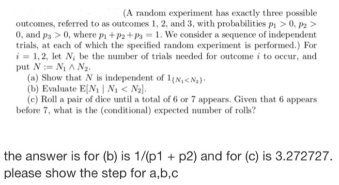 in a random experiment there are 8 possible outcomes