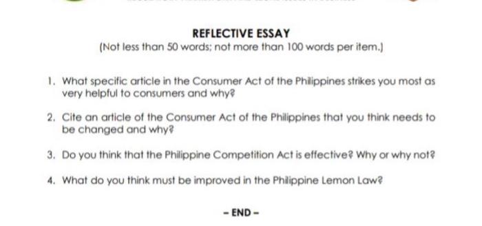 REFLECTIVE ESSAY Not Less Than 50 Words Not More Chegg