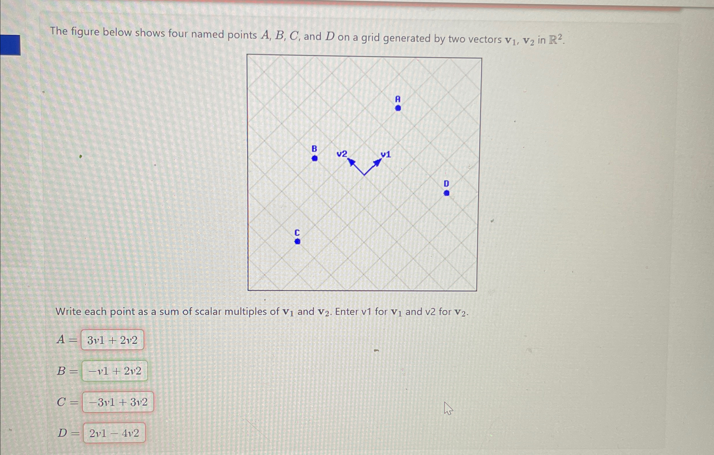 Solved The figure below shows four named points A,B,C, ﻿and | Chegg.com