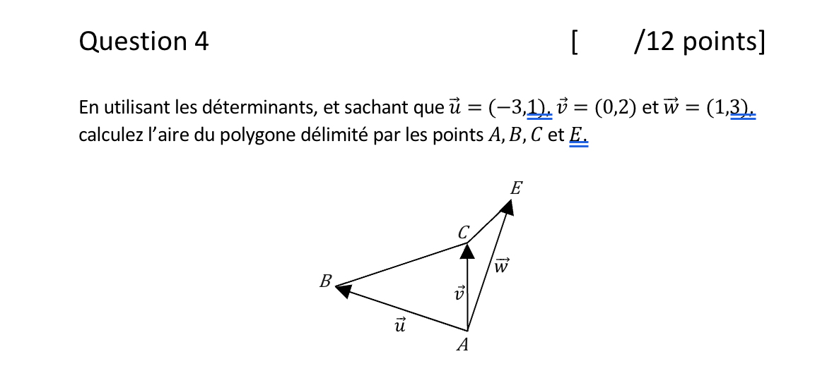 Question 4[ /12 ﻿points]En utilisant les | Chegg.com