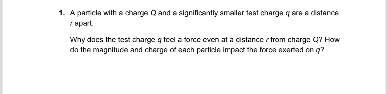 Solved A particle with a charge Q ﻿and a significantly | Chegg.com