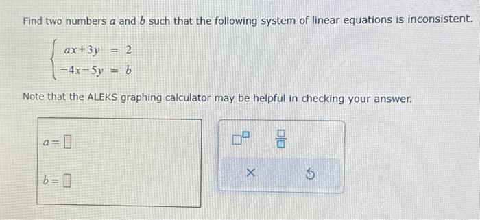 Solved Find Two Numbers A And B Such That The Following | Chegg.com