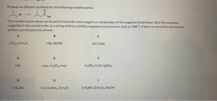 Solved Propose an efficient synthesis for the following | Chegg.com