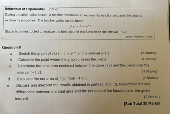 Solved Behaviour of Exponential FunctionDuring a | Chegg.com