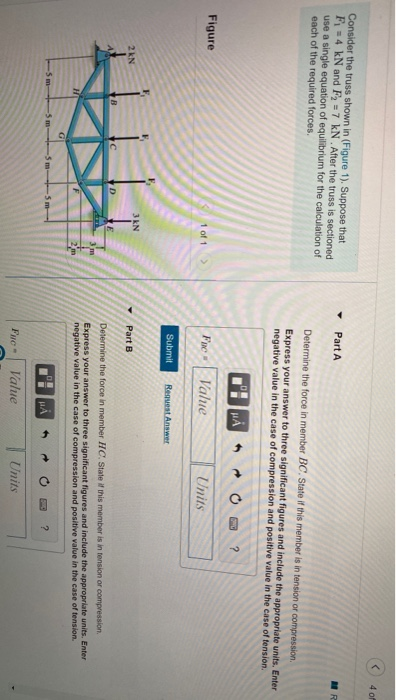 Solved ( 4 of Consider the truss shown in (Figure 1). | Chegg.com