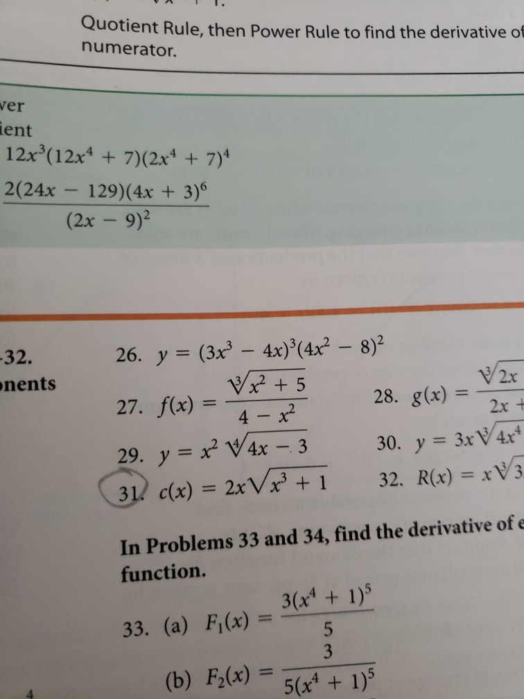 Solved Answer 2 Power Quotient 3 A F X 12x 12x Chegg Com