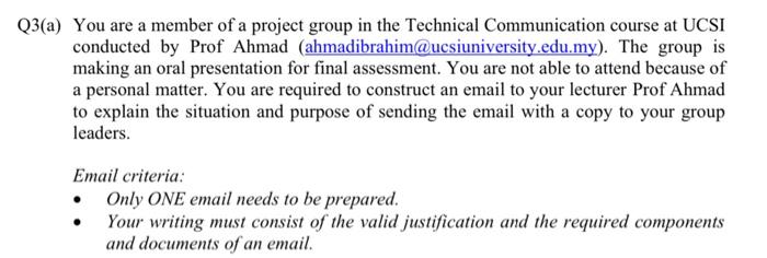 3(a) You are a member of a project group in the | Chegg.com