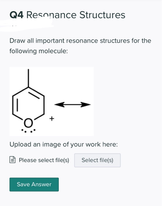 Solved 4 Resonance Structures Draw all important resonance | Chegg.com