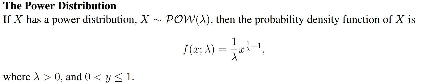 Solved The Power Distribution If X has a power distribution, | Chegg.com