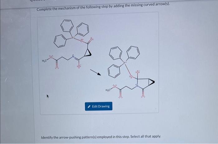 Solved Complete the mechanism of the following step by | Chegg.com