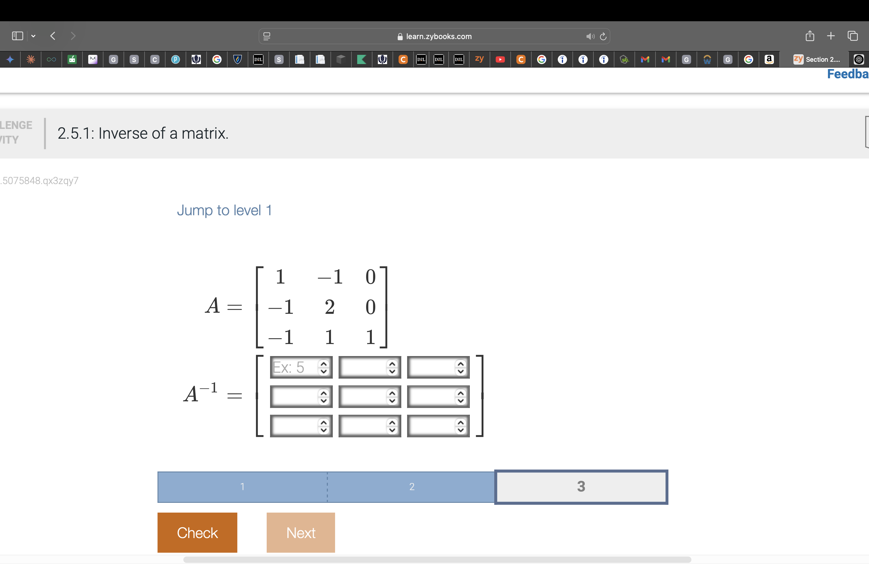 Solved 2.5.1: Inverse of a matrix..5075848.q×3zqy7Jump to | Chegg.com