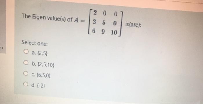 Solved One Of The Following Transformations Is Not Linear Chegg Com