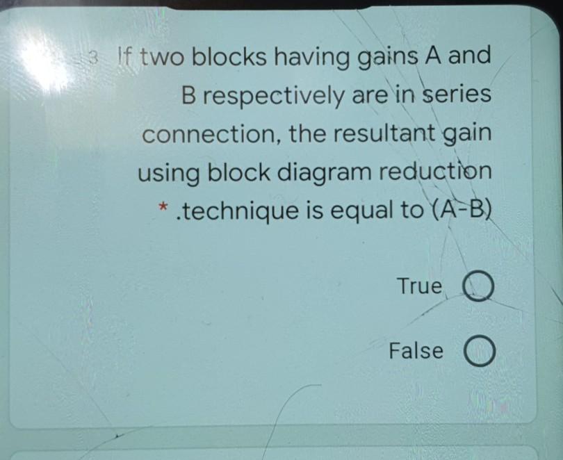 Solved 3 نقاط 3 In a signal flow graph method, the overall