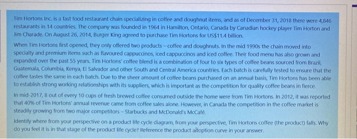 Tim Hortons, the Brazilian coffee chain that wants to be Canadian