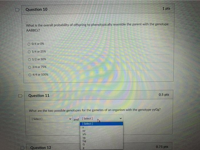 Solved Question 10 1 pts What is the overall probability of | Chegg.com