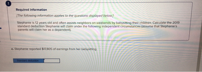Solved Required information [The following information | Chegg.com