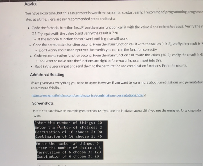 Solved Permutations And Combinations With Functions | Chegg.com