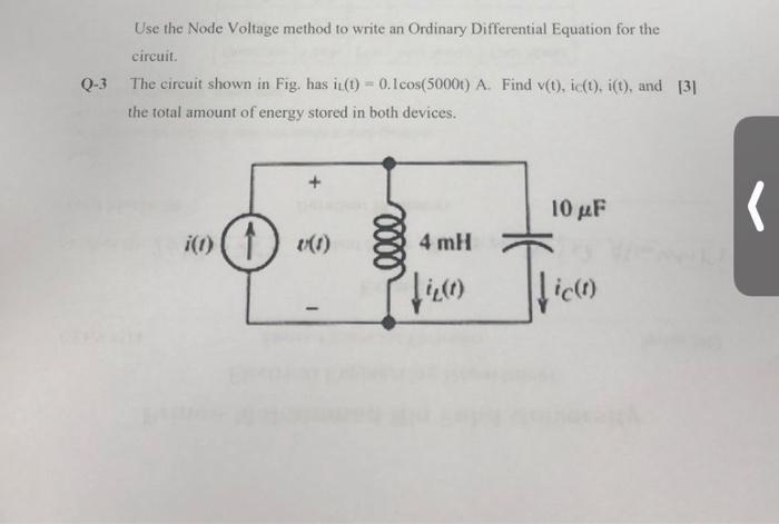 Solved Use the Node Voltage method to write an Ordinary | Chegg.com