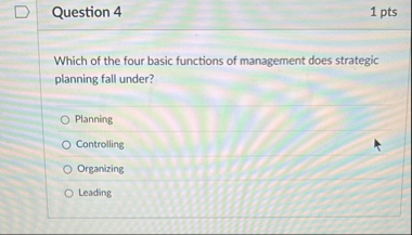 Solved Question 41 ﻿ptsWhich of the four basic functions of | Chegg.com