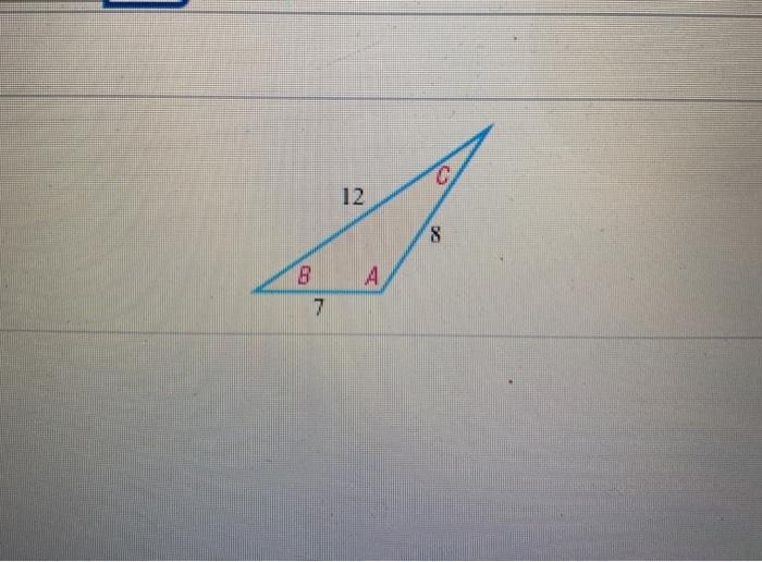 Solved Find the area K of the triangle. K= (Round to two