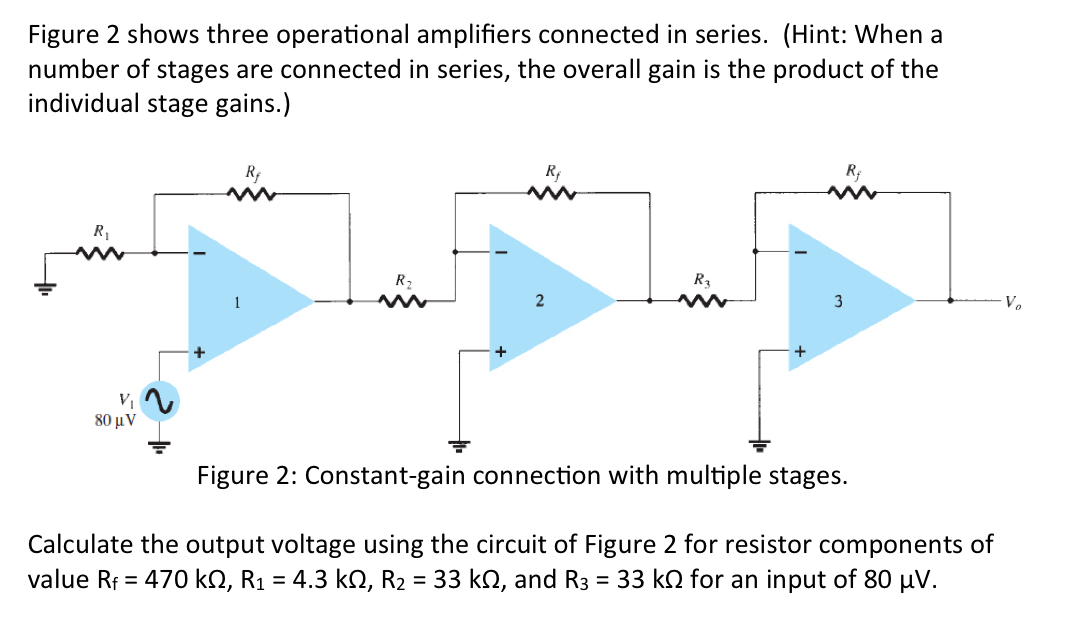 Solved Figure 2 ﻿shows three operational amplifiers